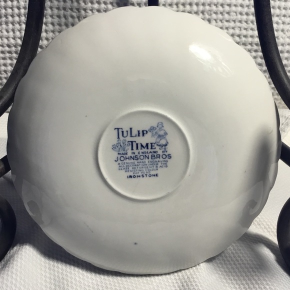 Vintage~English Country Toile Holland~Tulip Time~6 1/4” Plate - Picture 5 of 6